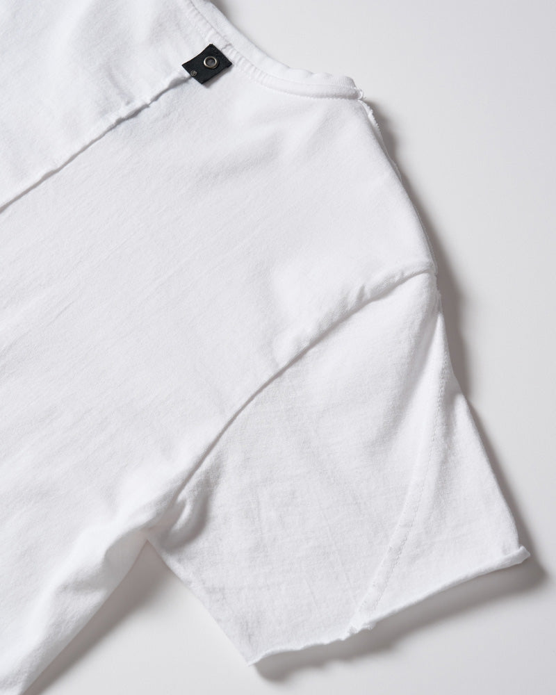 cut-off V-neck S/S