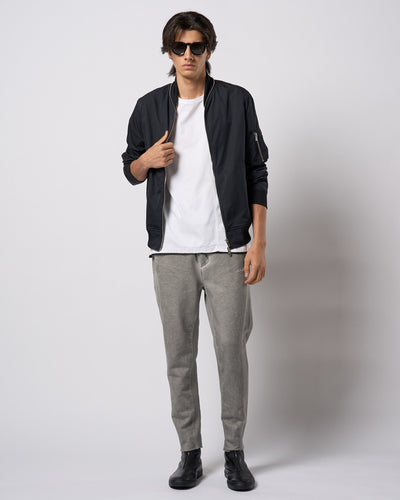 neck zip blouson
