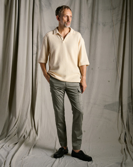 fine satin slim cargo