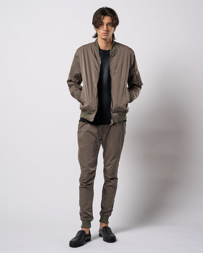 neck zip blouson