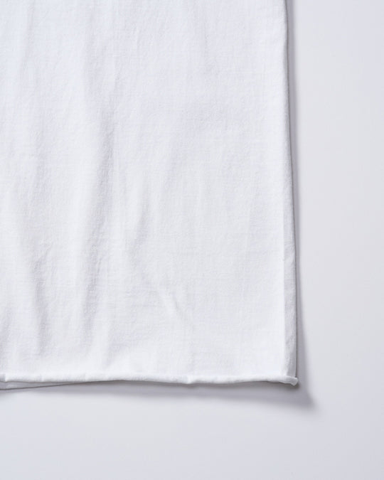 slim cut-off crew-neck L/S