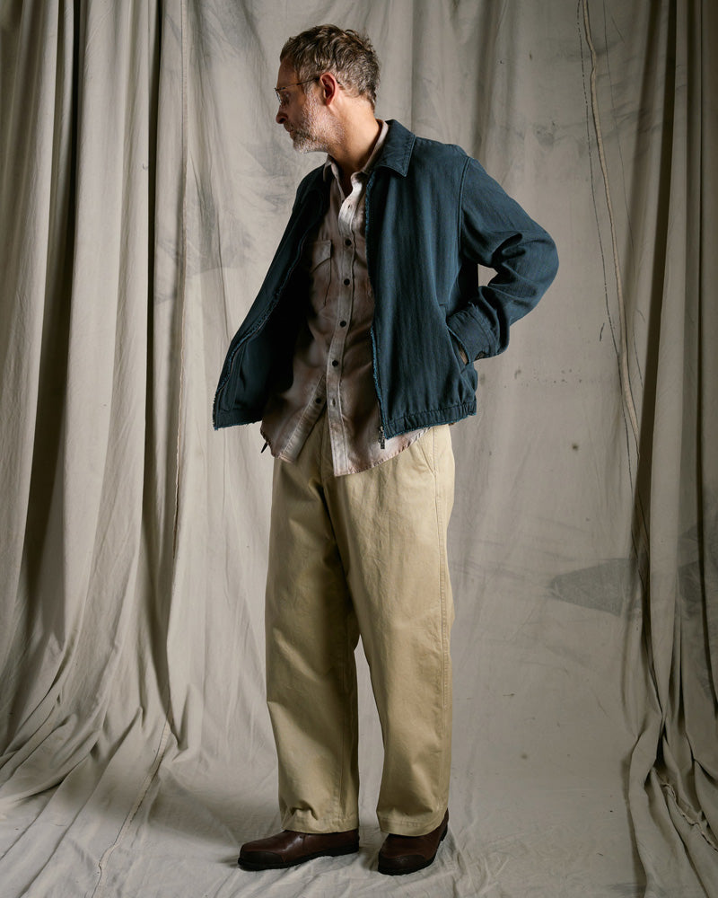 loose check western shirt