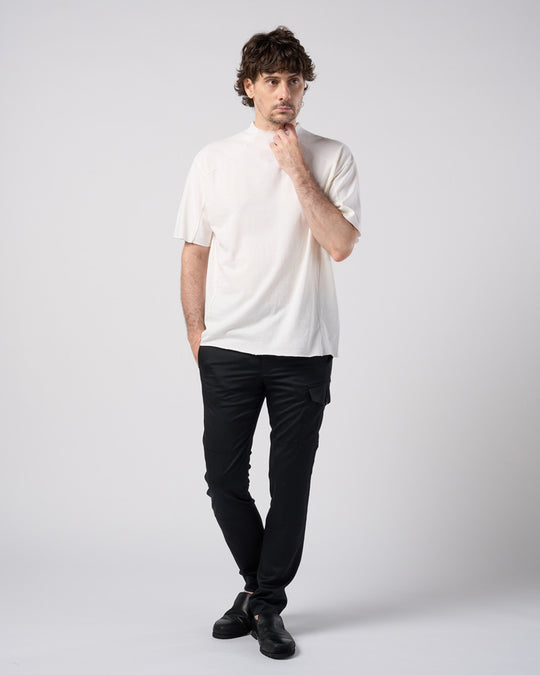 fine satin slim cargo
