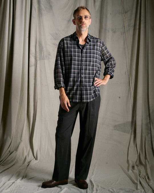 airy wool voile shirt