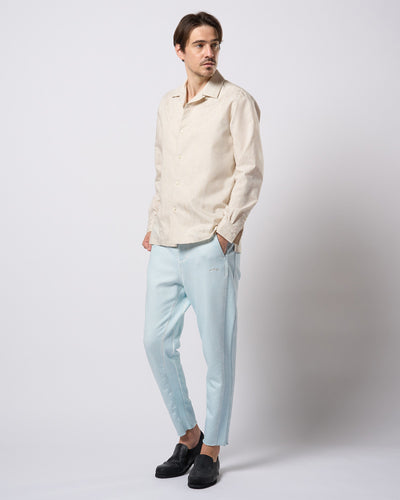 jacquard open collar shirt