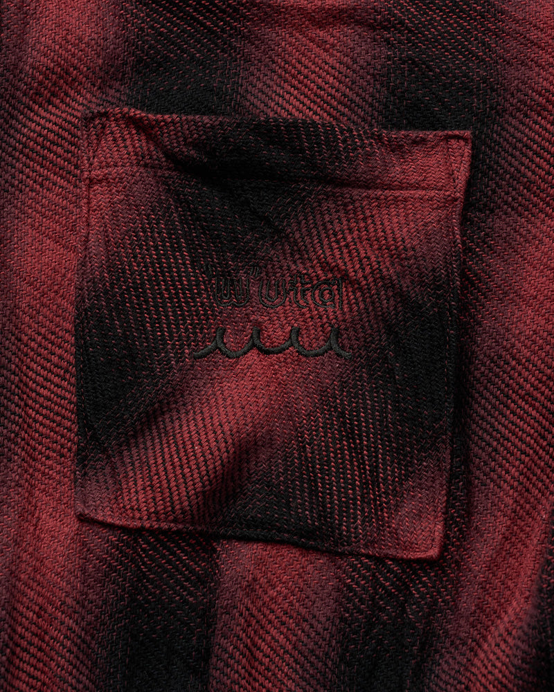 【muta × wjk】twist wrinkle check shirt