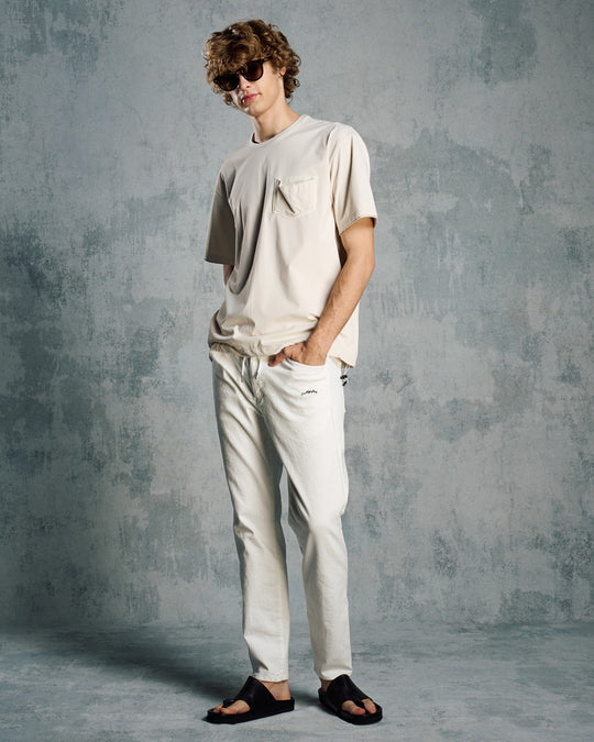 drawstring leather pocket S/S