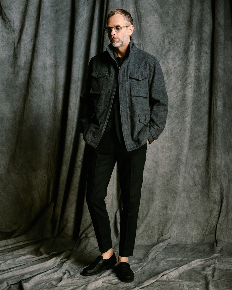 comfort pin-tuck slim slacks
