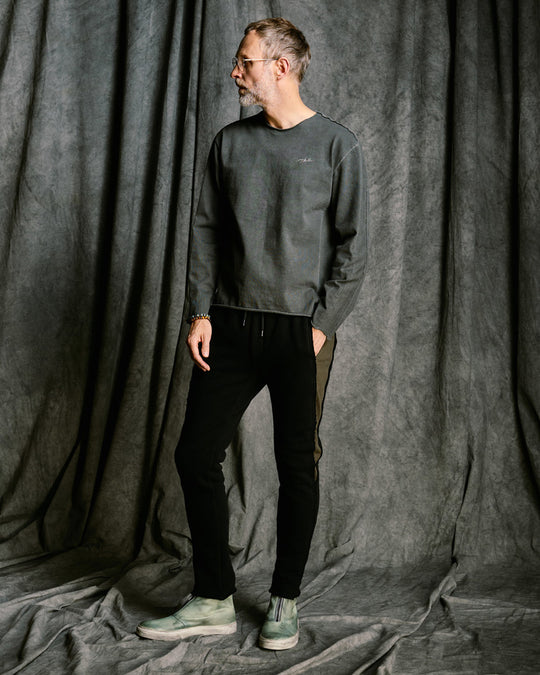 tight jersey cut-off L/S