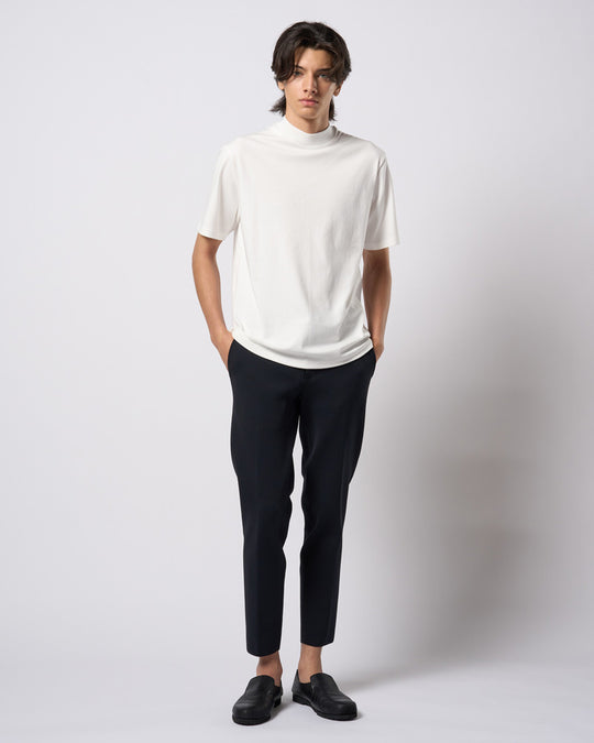 luxury cotton mock neck S/S