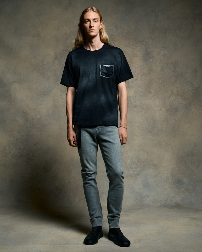 spray dye leather pocket-T