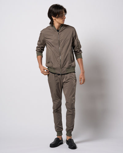 neck zip blouson
