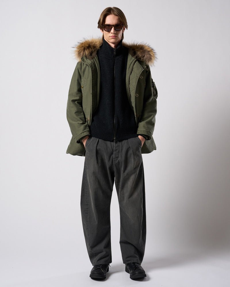 lomond×powder zip-up knit