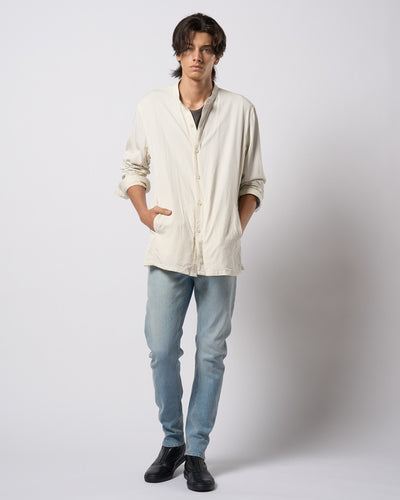 band collar shirt coat