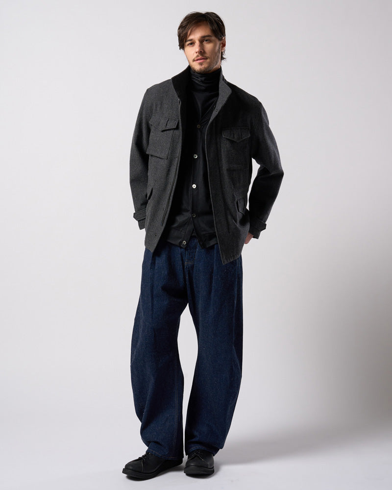 ex.comfy wool middle cardigan