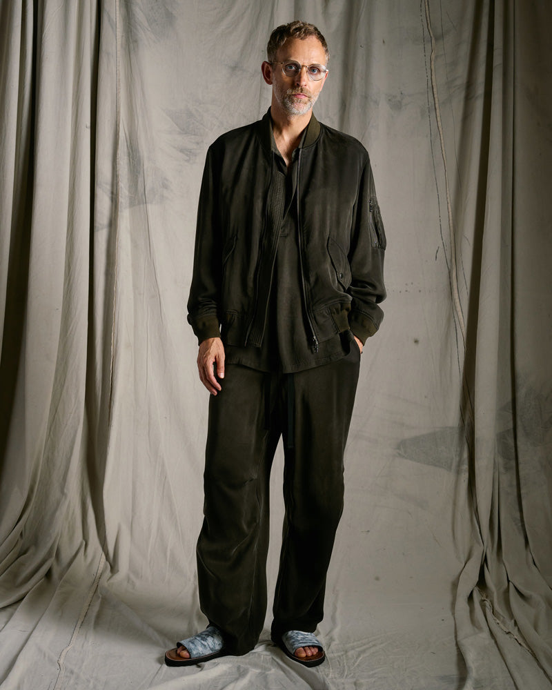 cupro vintage knee tuck easy pants