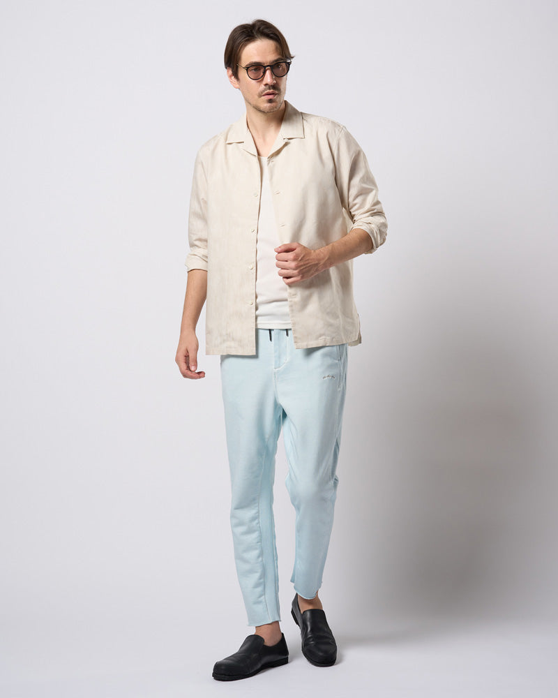 jacquard open collar shirt