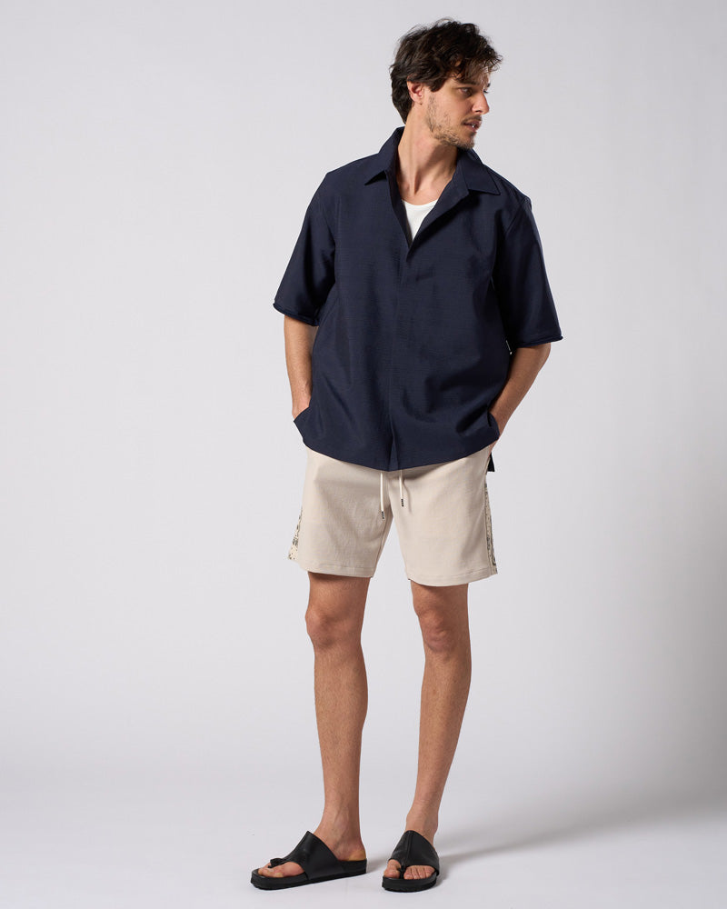 bandana print panel shorts