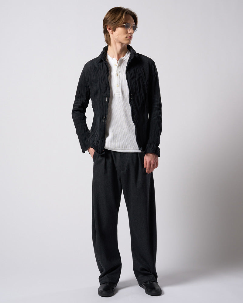 venetian stripe wide banana slacks