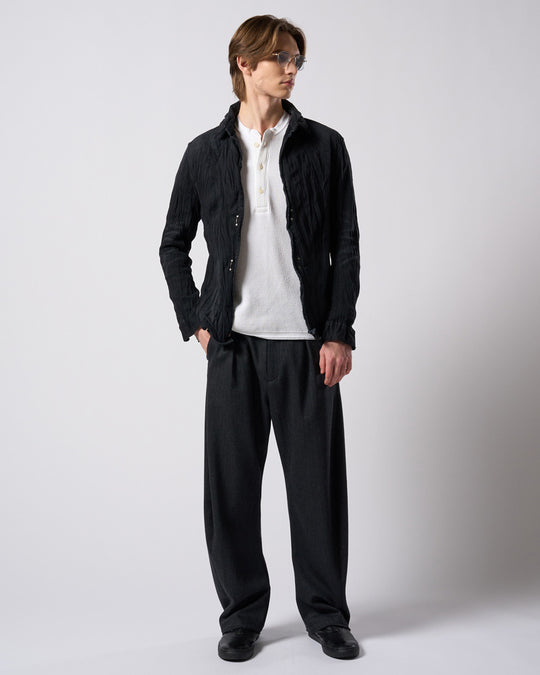 venetian stripe wide banana slacks