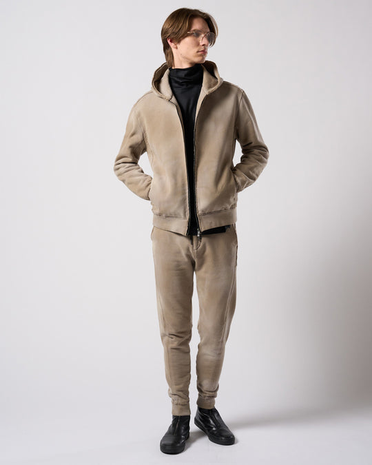 fade zip-up hoodie
