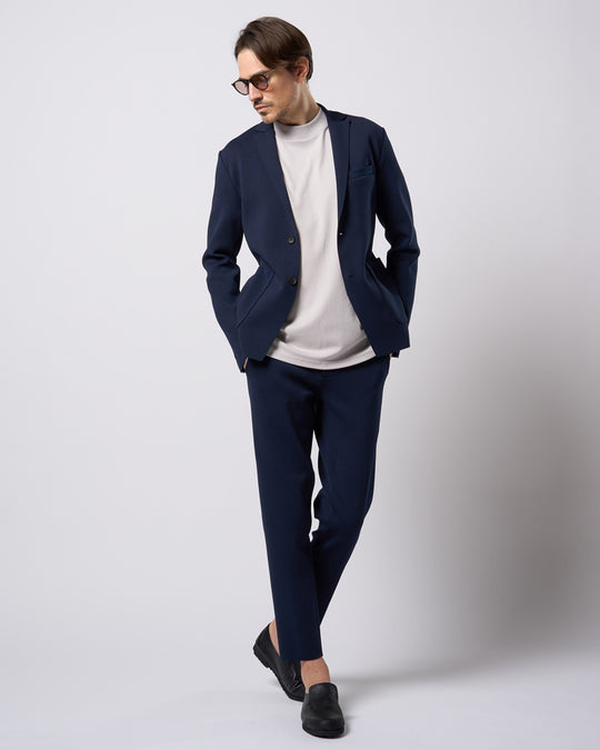function knit easy slacks (jacquard check)