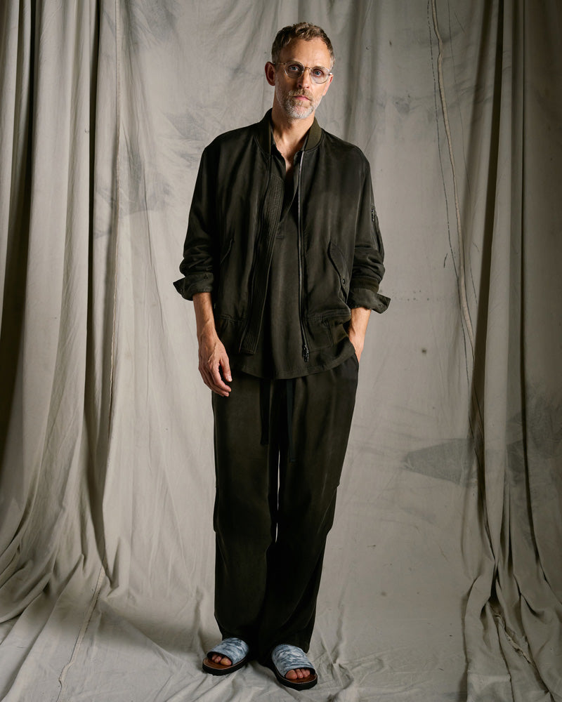 cupro vintage knee tuck easy pants