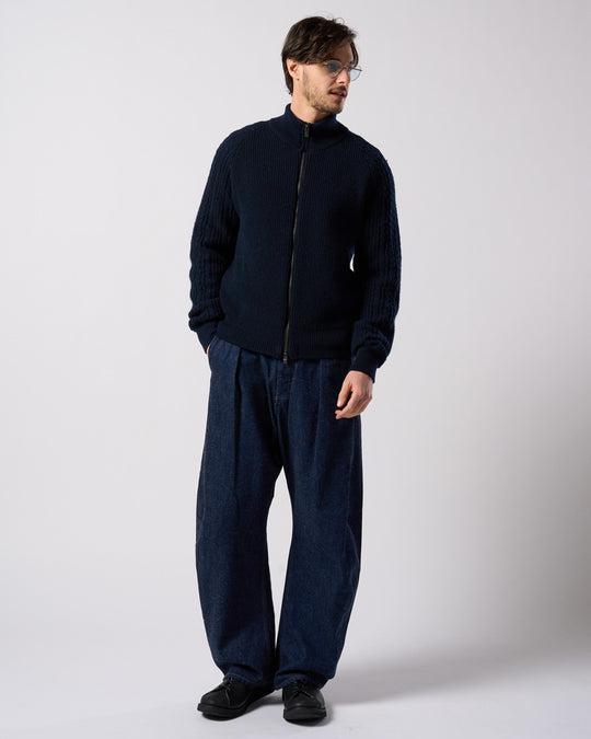 lomond×powder zip-up knit