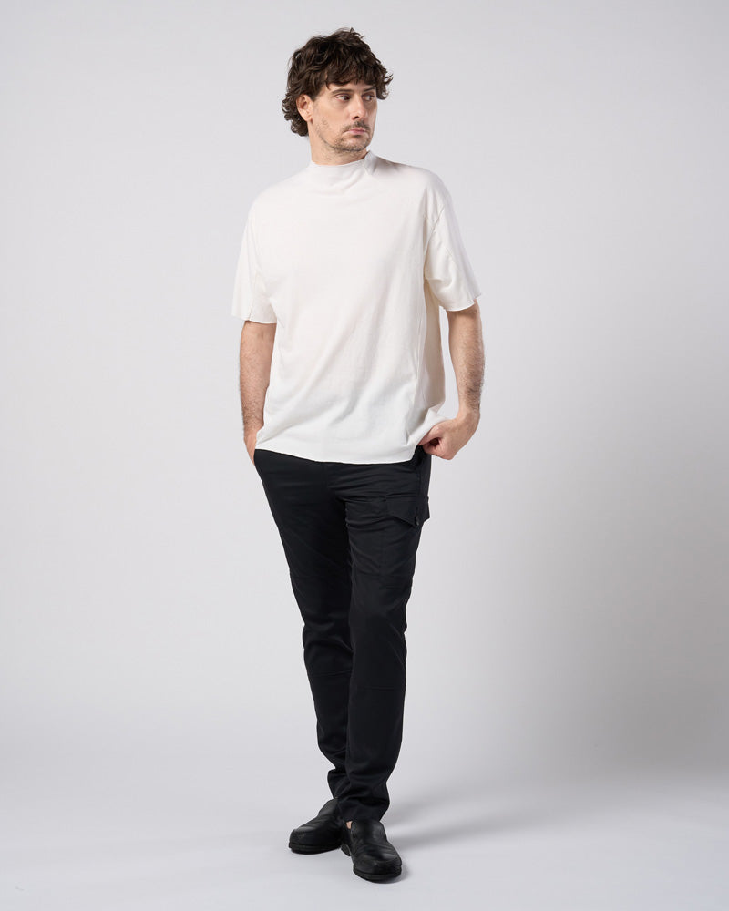 cut-off semi mock neck S/S
