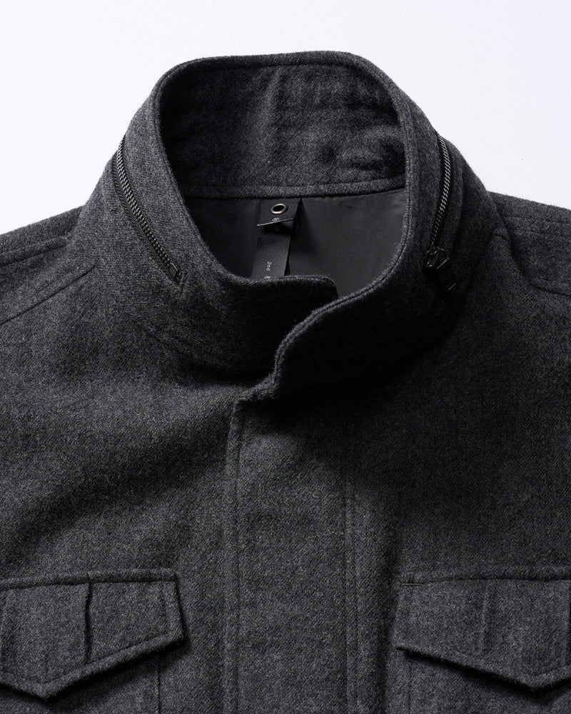 milled wool field jacket