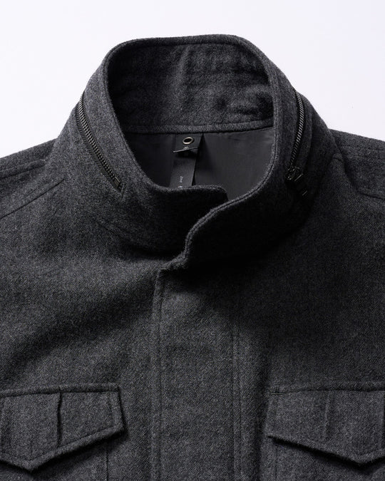 milled wool field jacket