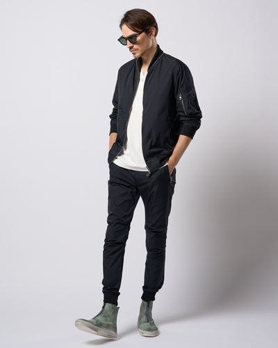 neck zip blouson