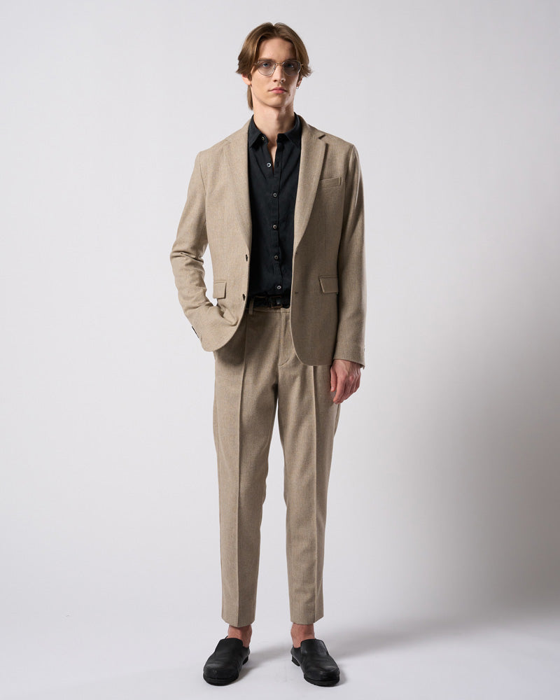 comfort pin-tuck slim slacks