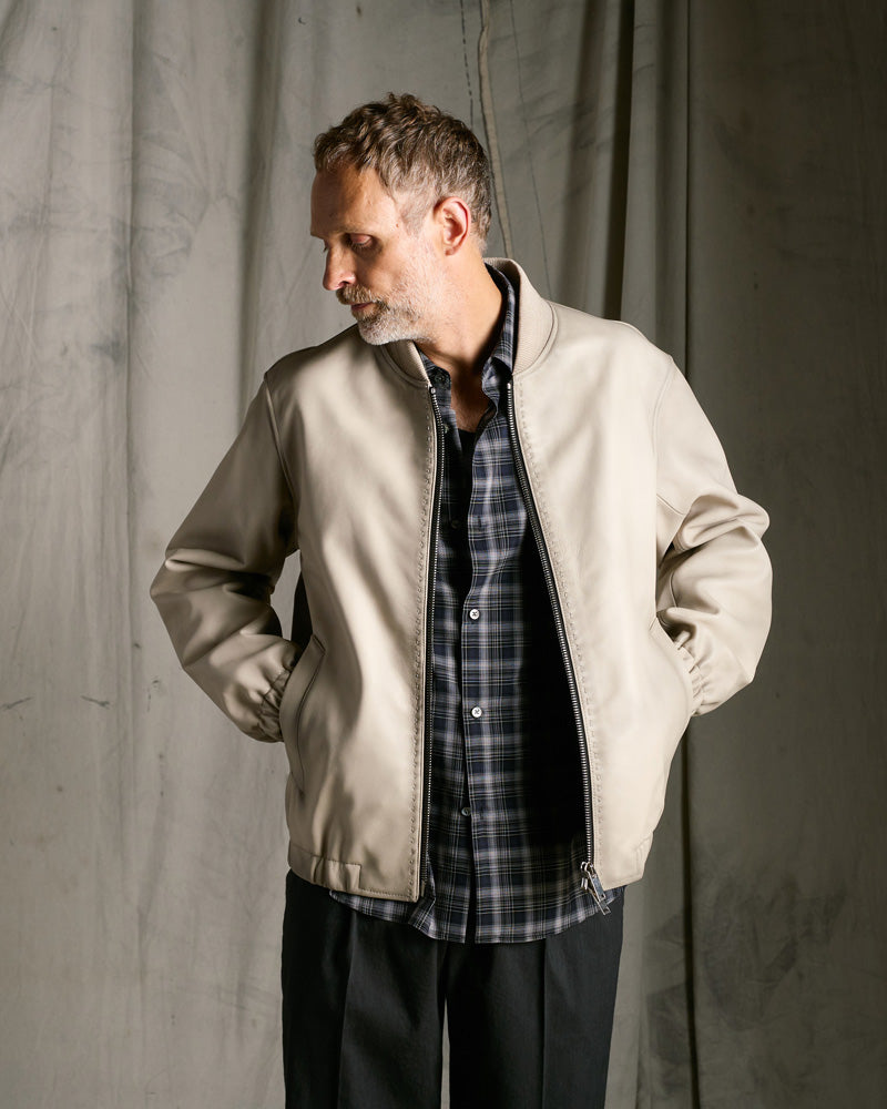 lamb leather bomber jacket