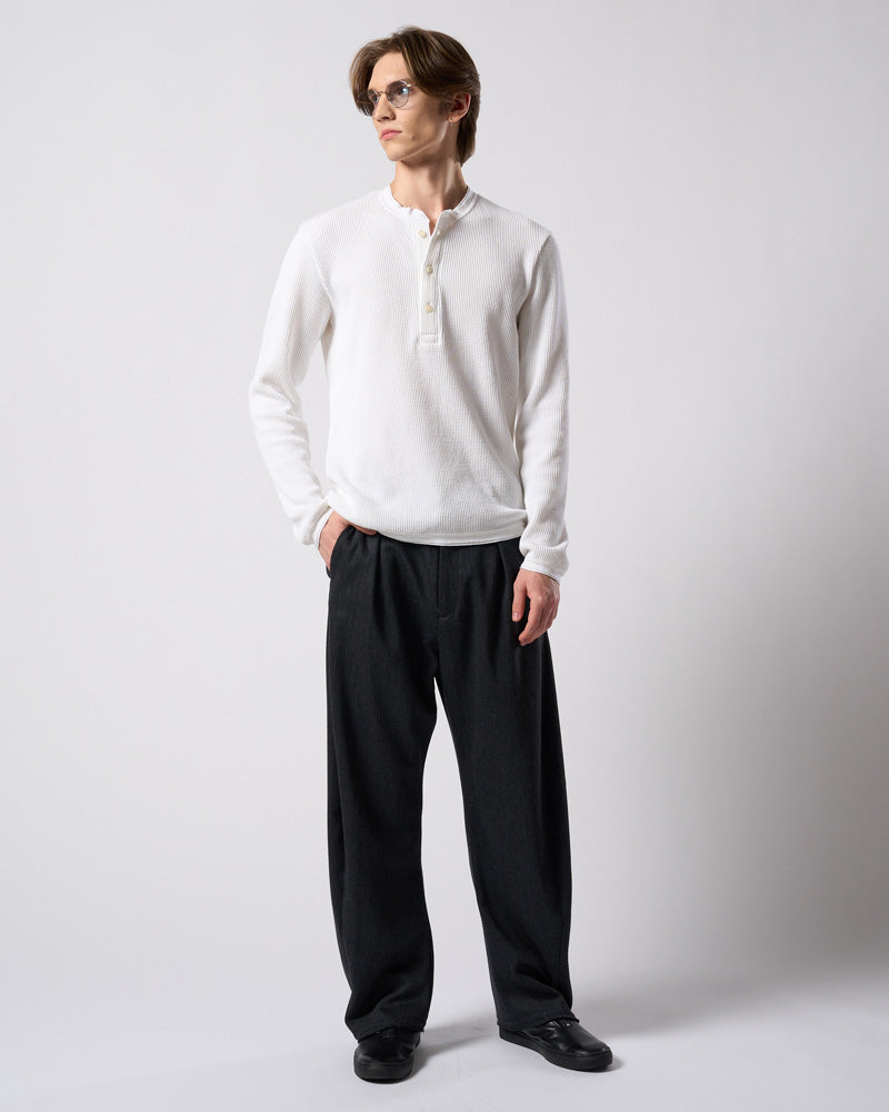 venetian stripe wide banana slacks