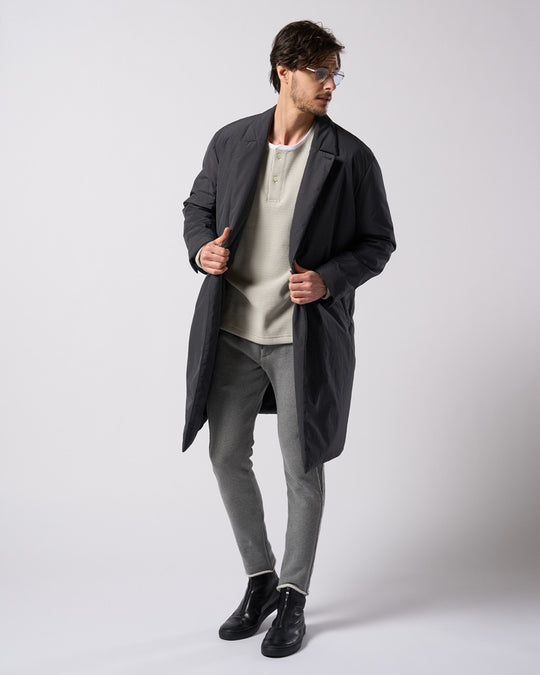 double breasted solid coat