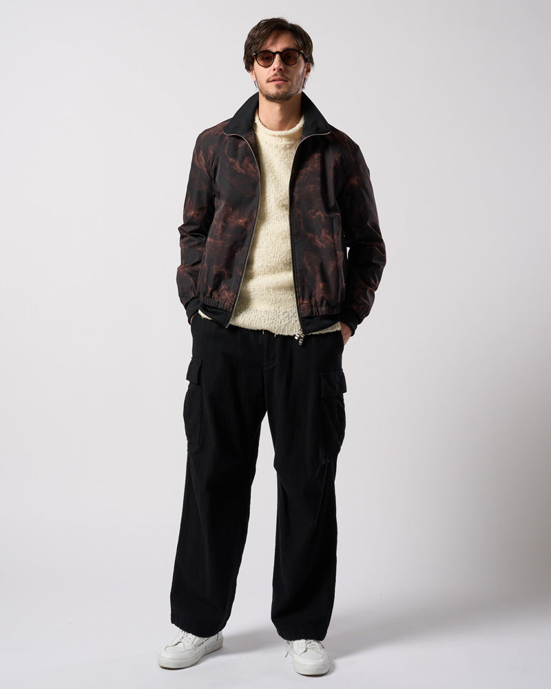 fancy yarn crew-neck knit
