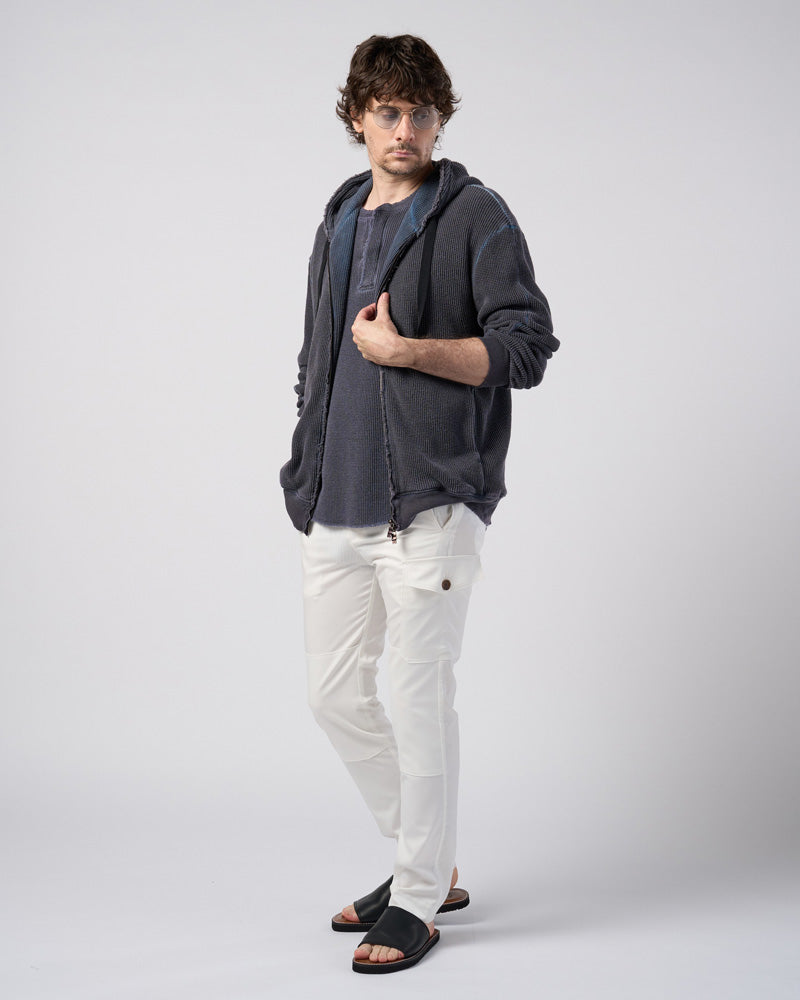 hard dry waffle damage zip hoodie
