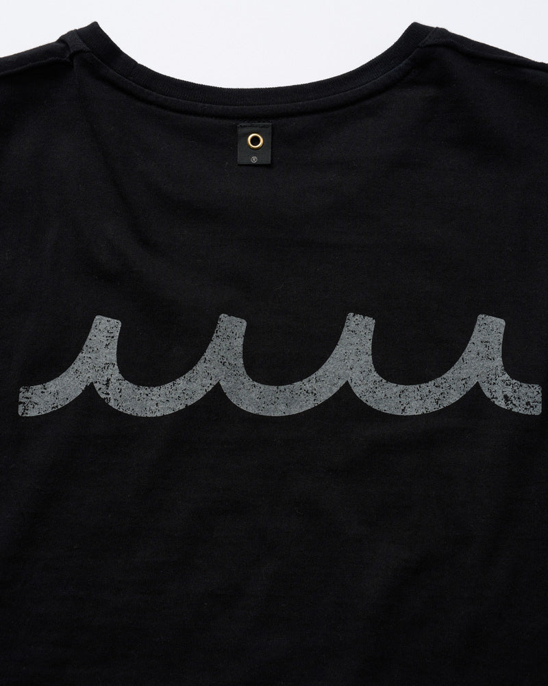 【muta × wjk】cut-off crew-neck L/S(printed)