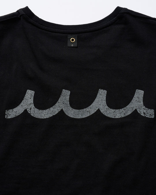 【muta × wjk】cut-off crew-neck L/S(printed)