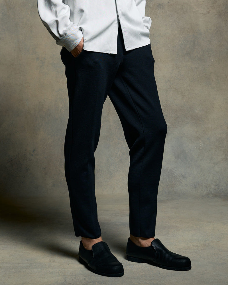 function knit easy slacks (jacquard check)