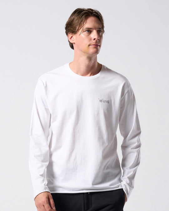 【muta × wjk】cut-off crew-neck L/S(printed)