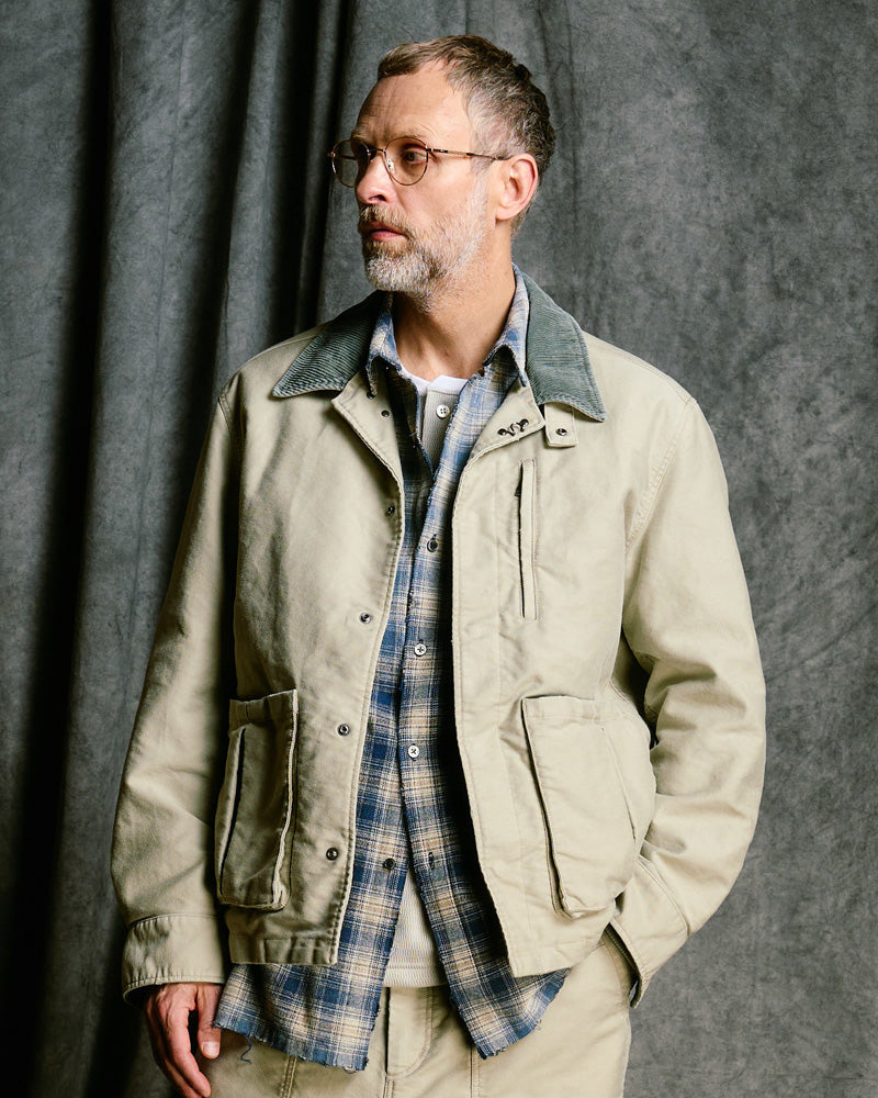 heavy moleskin short coverall jacket