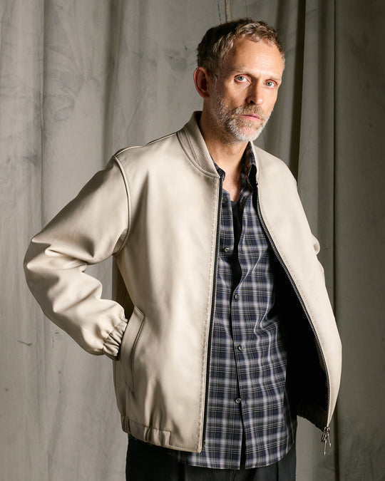 lamb leather bomber jacket