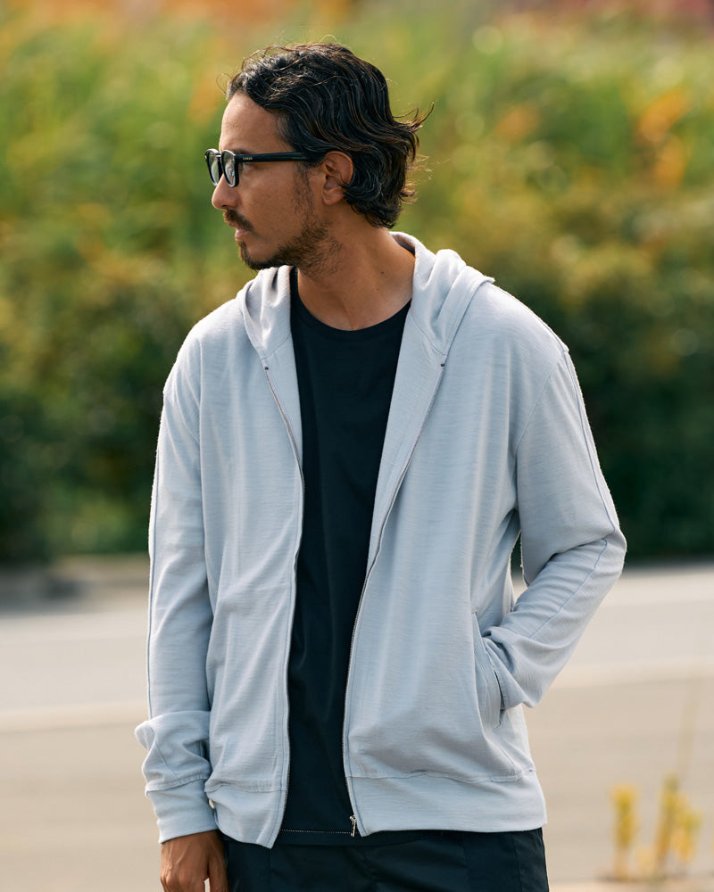 summer wool jersey parka