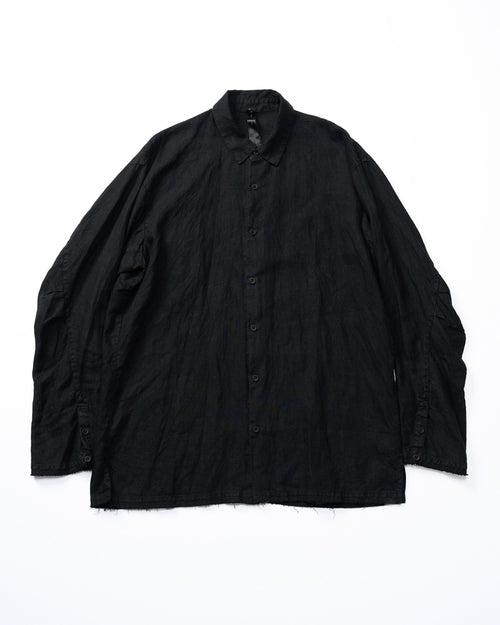 【Exclusive】hemp shirt jacket(deep black)