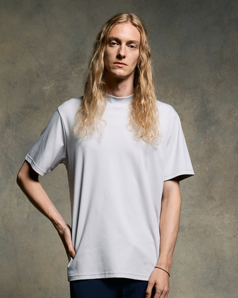 luxury cotton mock neck S/S