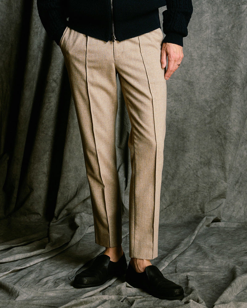 comfort pin-tuck slim slacks
