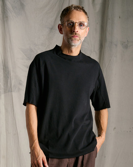 cut-off semi mock neck S/S