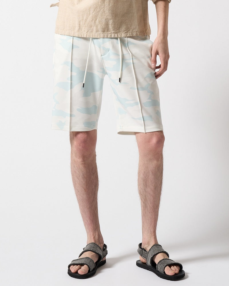 【LEON×B'2nd×wjk】pleats shorts（l.blue camo）